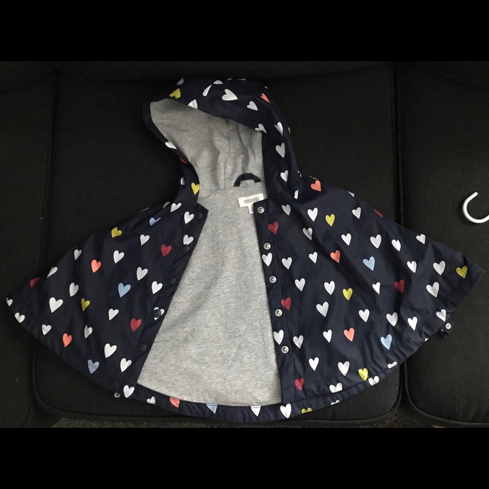 Rain Poncho, Gymboree Toddler Girl 12/18mo Navy